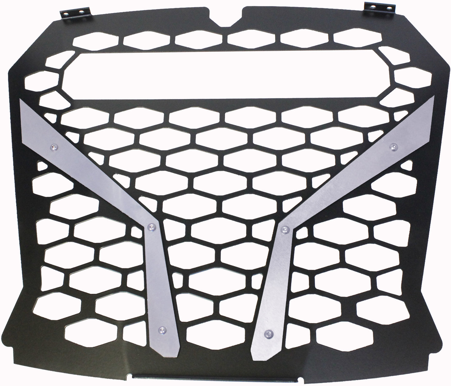 Front Grill Silver Pol Rzr S With Out 10" Light