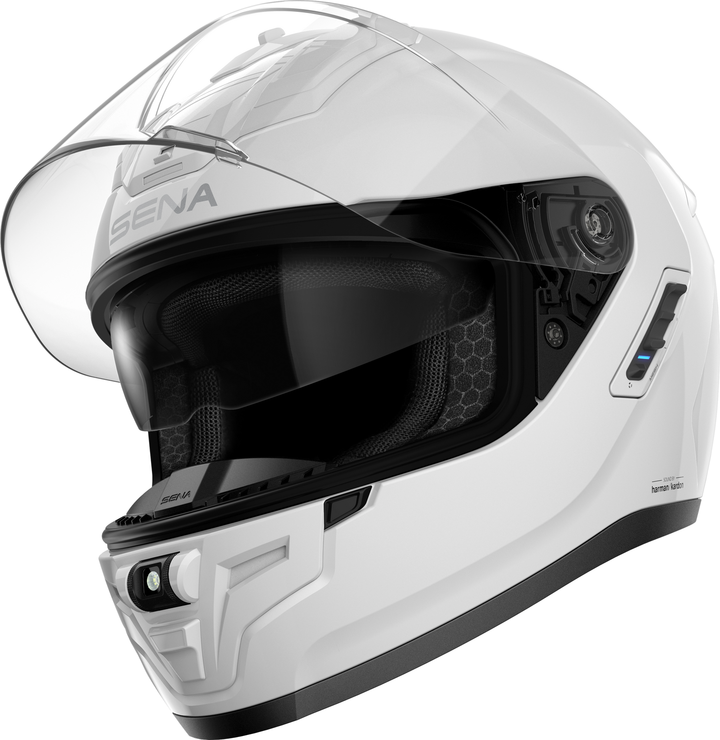 Phantom Ff Mesh Com Helmet Glossy White Md