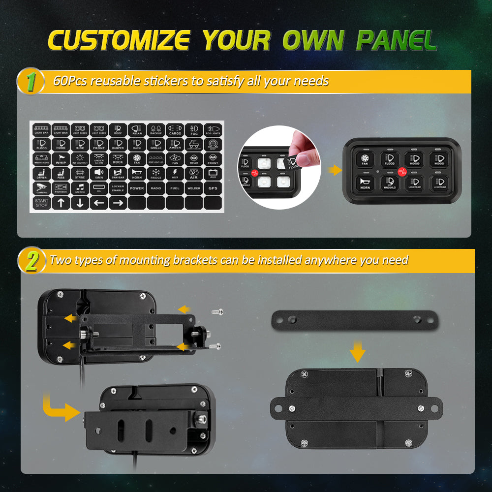 AR-800 Multifunction RGB Switch Panel with Bluetooth Controlled