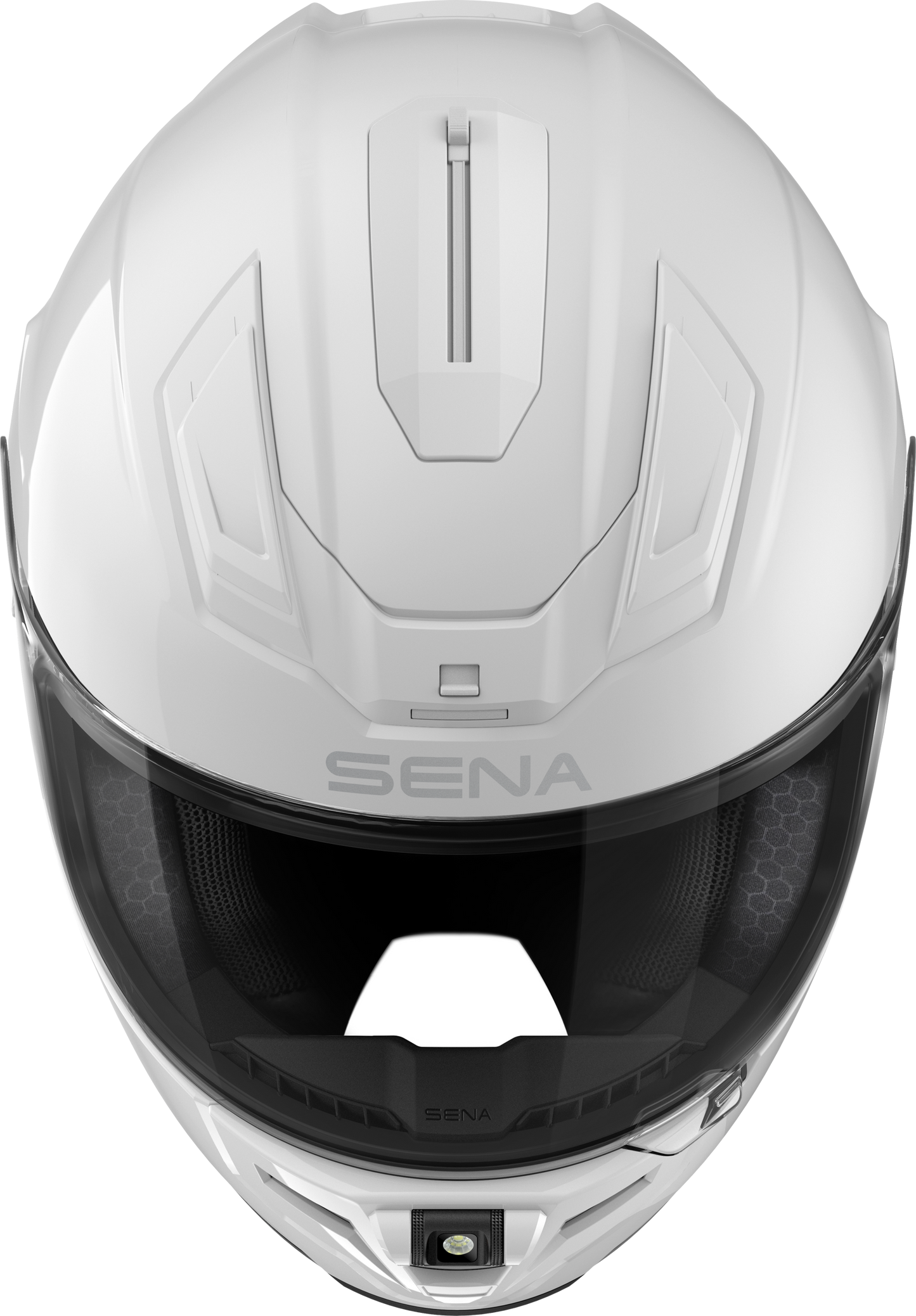 Phantom Ff Mesh Com Helmet Glossy White Md