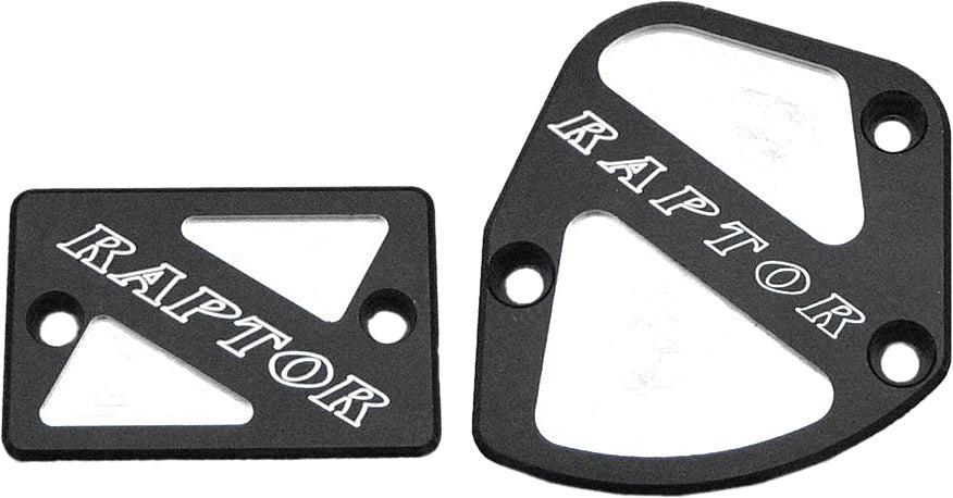 Throttle & Brake Cover Set Black Logo Raptor