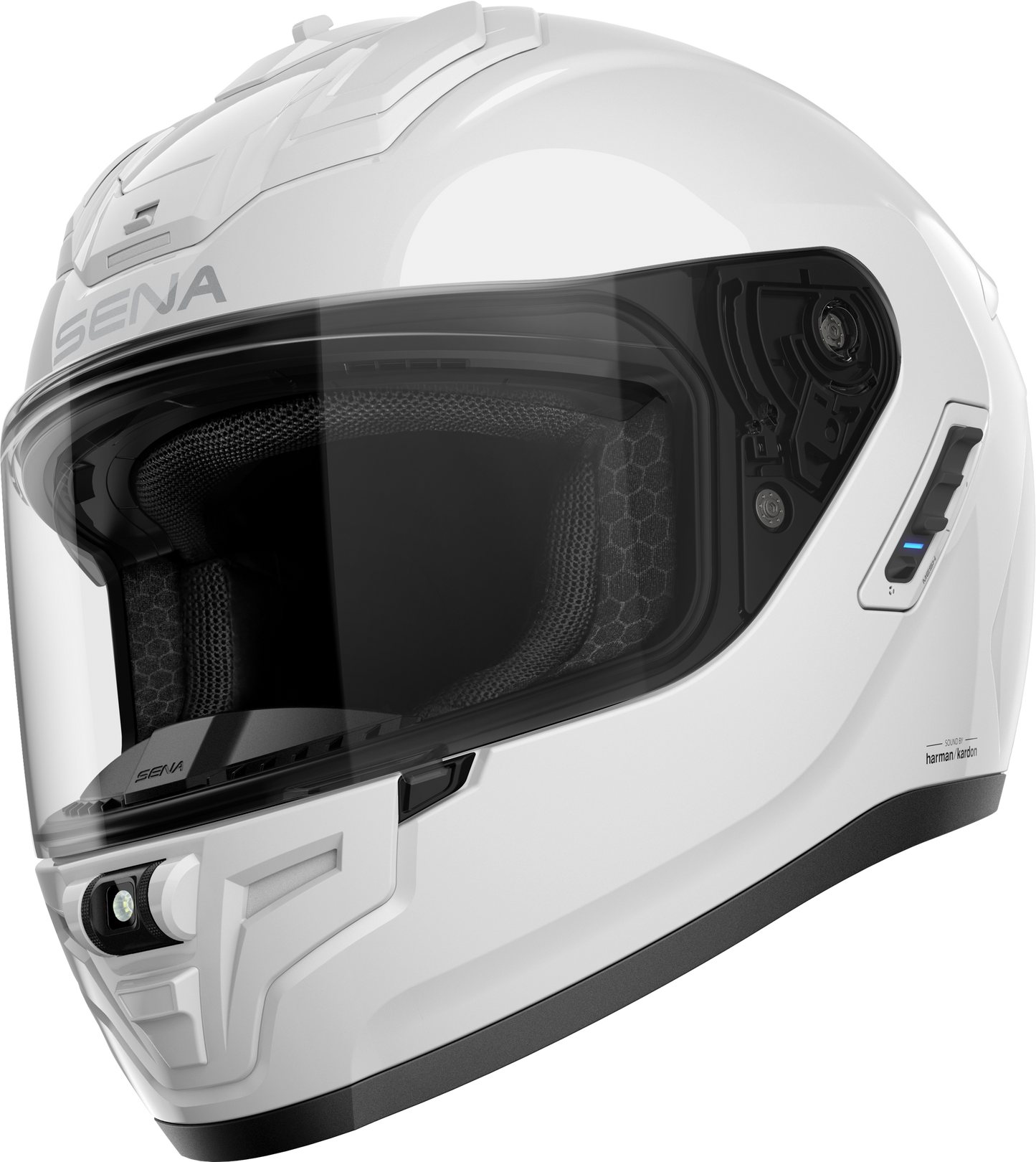 Phantom Ff Mesh Com Helmet Glossy White Md