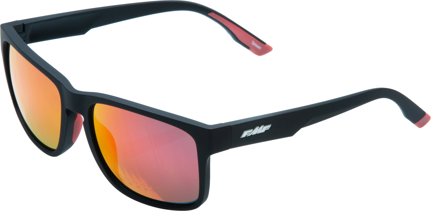 Gears Sunglass Mt Blk / Red Mirror