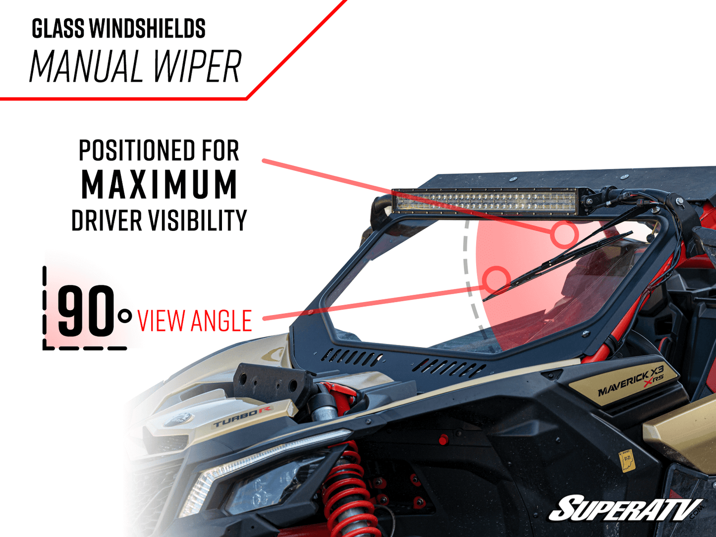 Can-Am Maverick Sport Glass Windshield