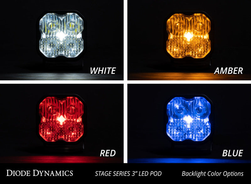 Diode Dynamics SS3 LED Pod Pro - White SAE Fog Standard (Pair)