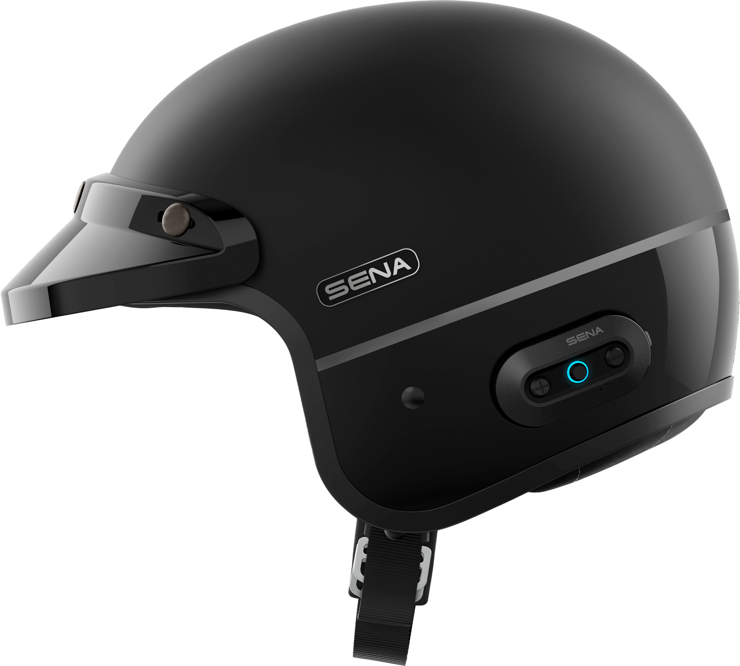 Surge Open Face Helmet W/Mesh Matte Black/Glossy Black Sm