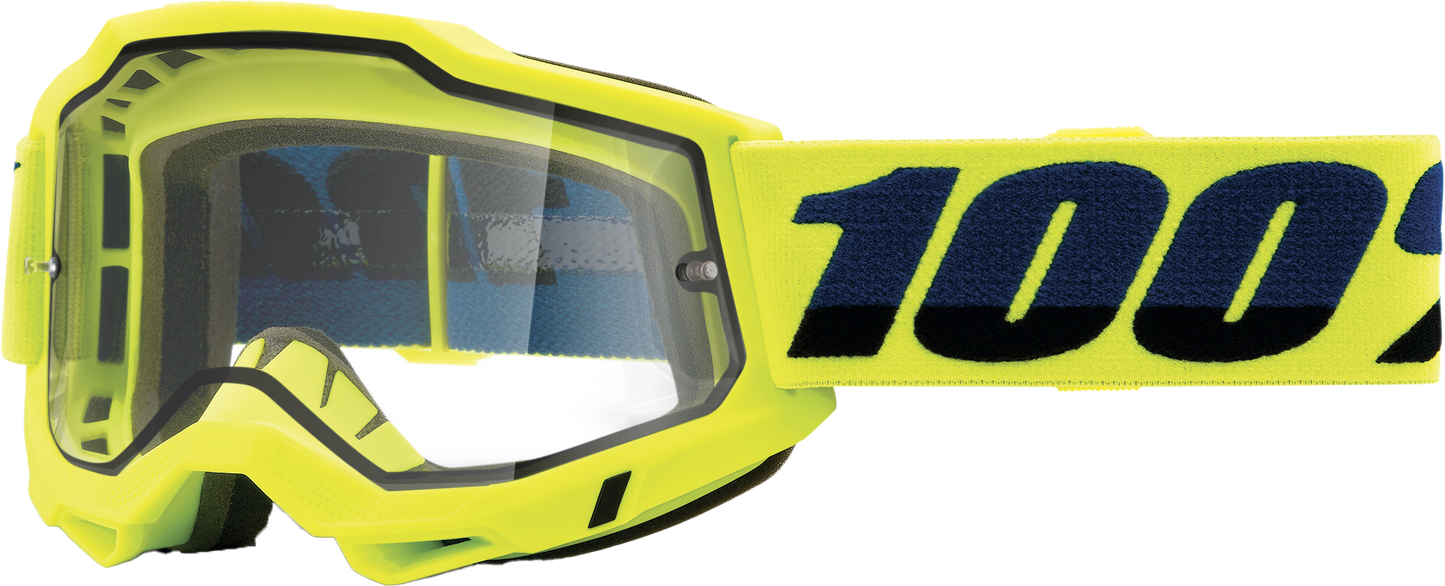 ACCURI 2 ENDURO MOTO GOGGLE FLUO YELLOW CLEAR LENS