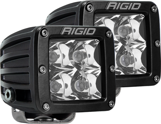 Spot Surface Mount Black Pair D-Series Pro RIGID Industries