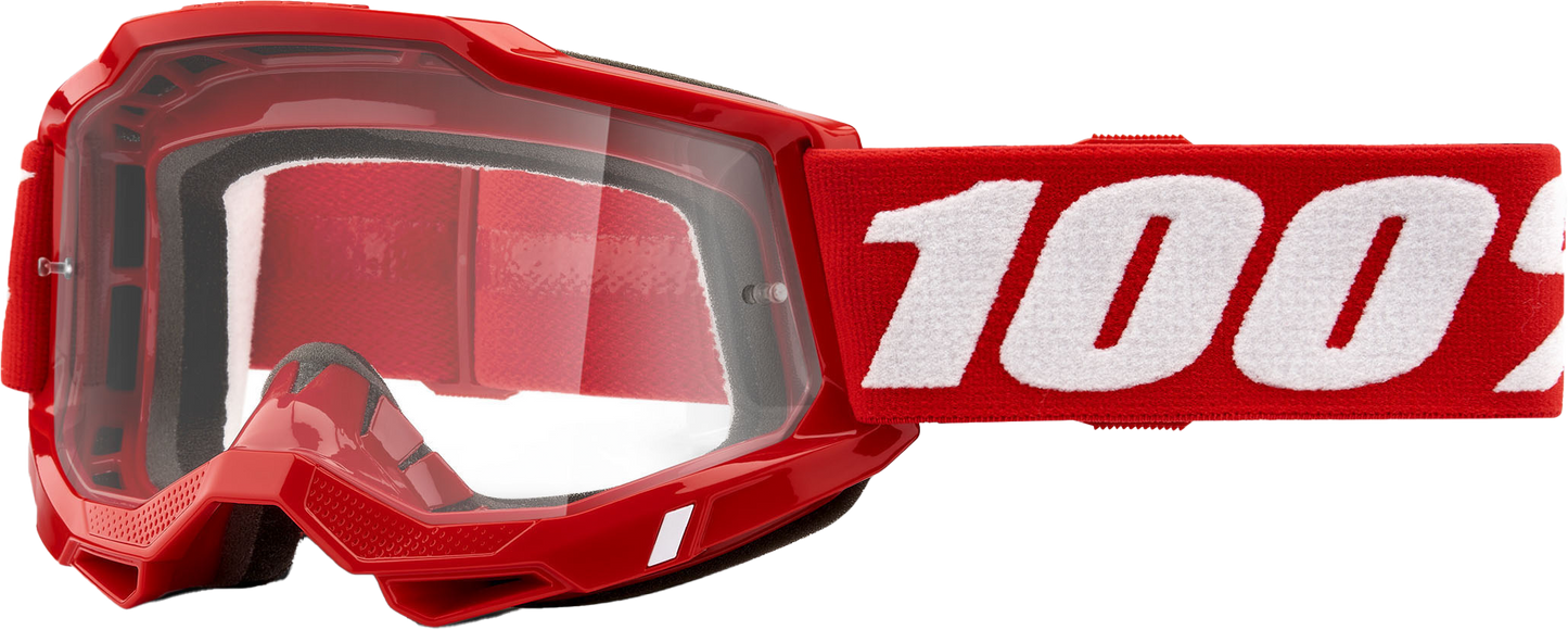 ACCURI 2 GOGGLE NEON RED CLEAR LENS