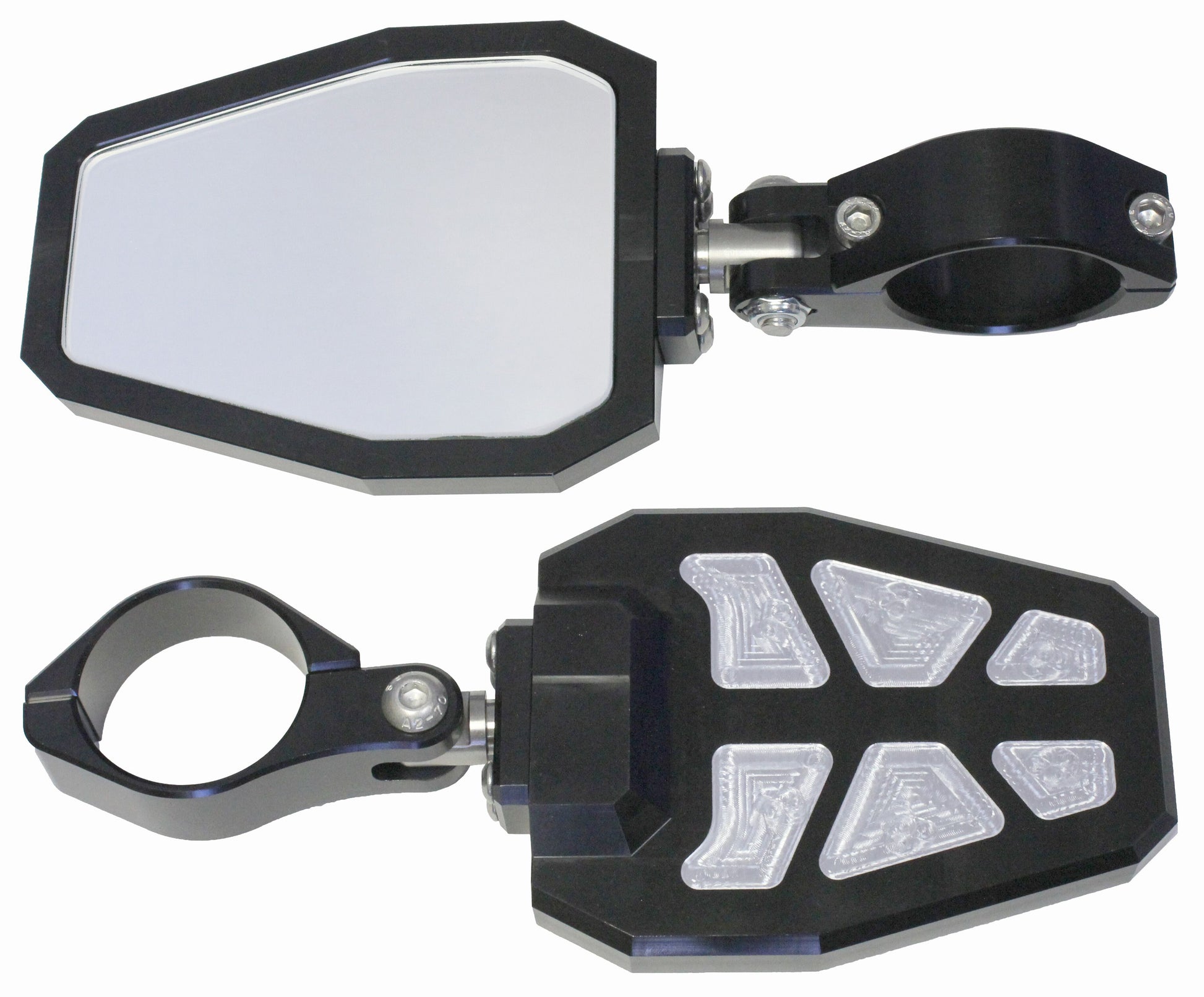 Side Mirror Black Pr 2.0" Recut Pockets