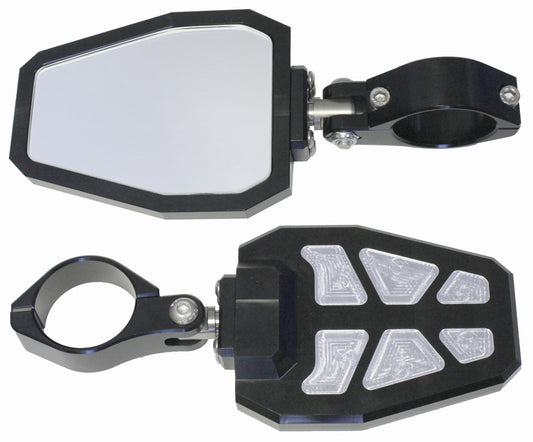 Side Mirror Black Pr 2.0" Recut Pockets