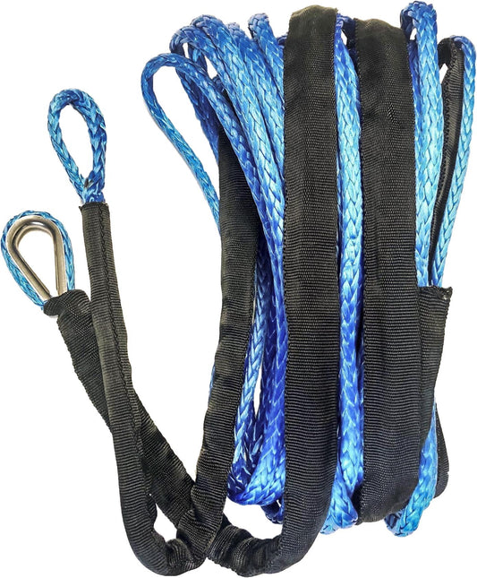 Synthetic Winch Rope 3/16" Diameter X 50 Ft. Blue
