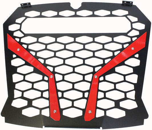 Front Grill Red Pol Rzr S With Out 10" Light