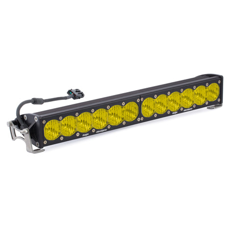 20 Inch LED Light Bar Single Baja Amber Straight Wide Driving Combo Pattern OnX6 Baja Designs