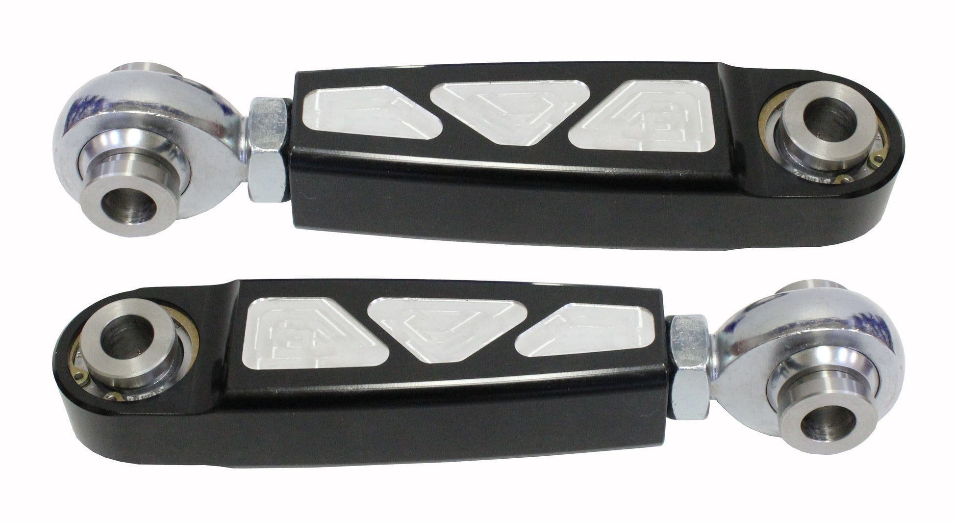 Front Sway Bar Links Adjustable Black Pol