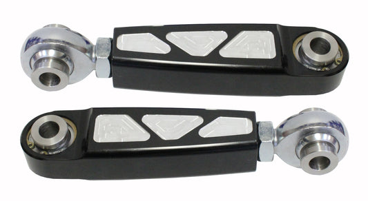 Front Sway Bar Links Adjustable Black Pol