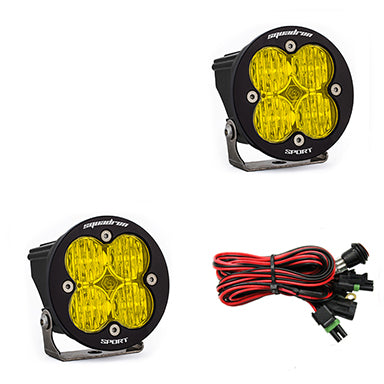 LED Light Pods Baja Amber Lens Wide Cornering Pair Squadron R Sport Baja Designs