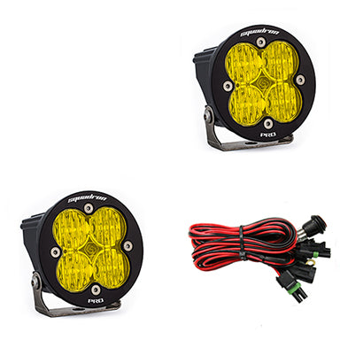 LED Light Pods Baja Amber Lens Wide Cornering Pair Squadron R Pro Baja Designs