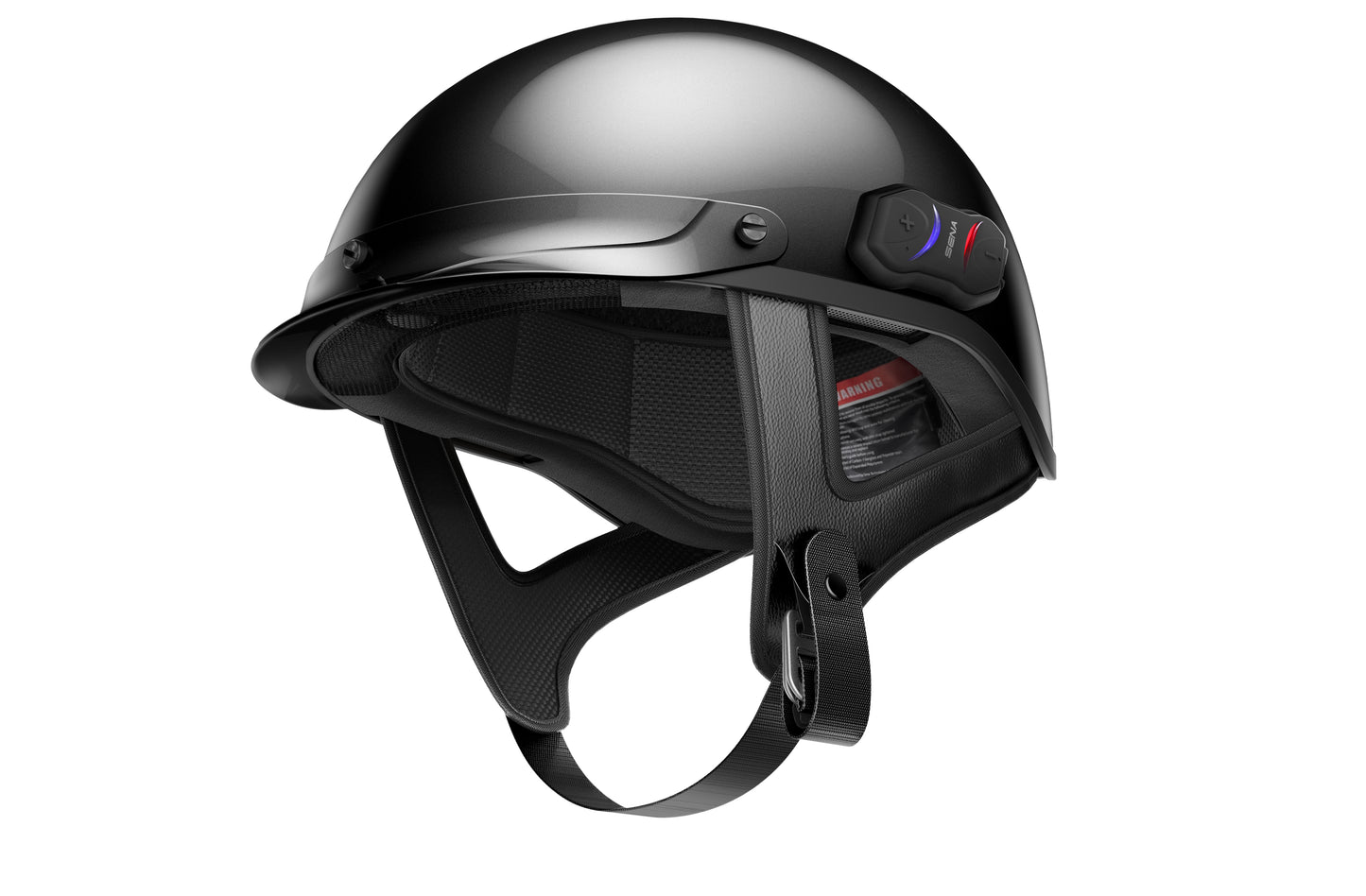 Cavalry Bluetooth Half Helmet Black Md