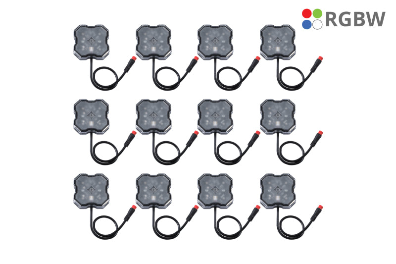 Diode Dynamics RGBW Rock Light Installer Magnet Mount Kit w/Controller (12-pack)