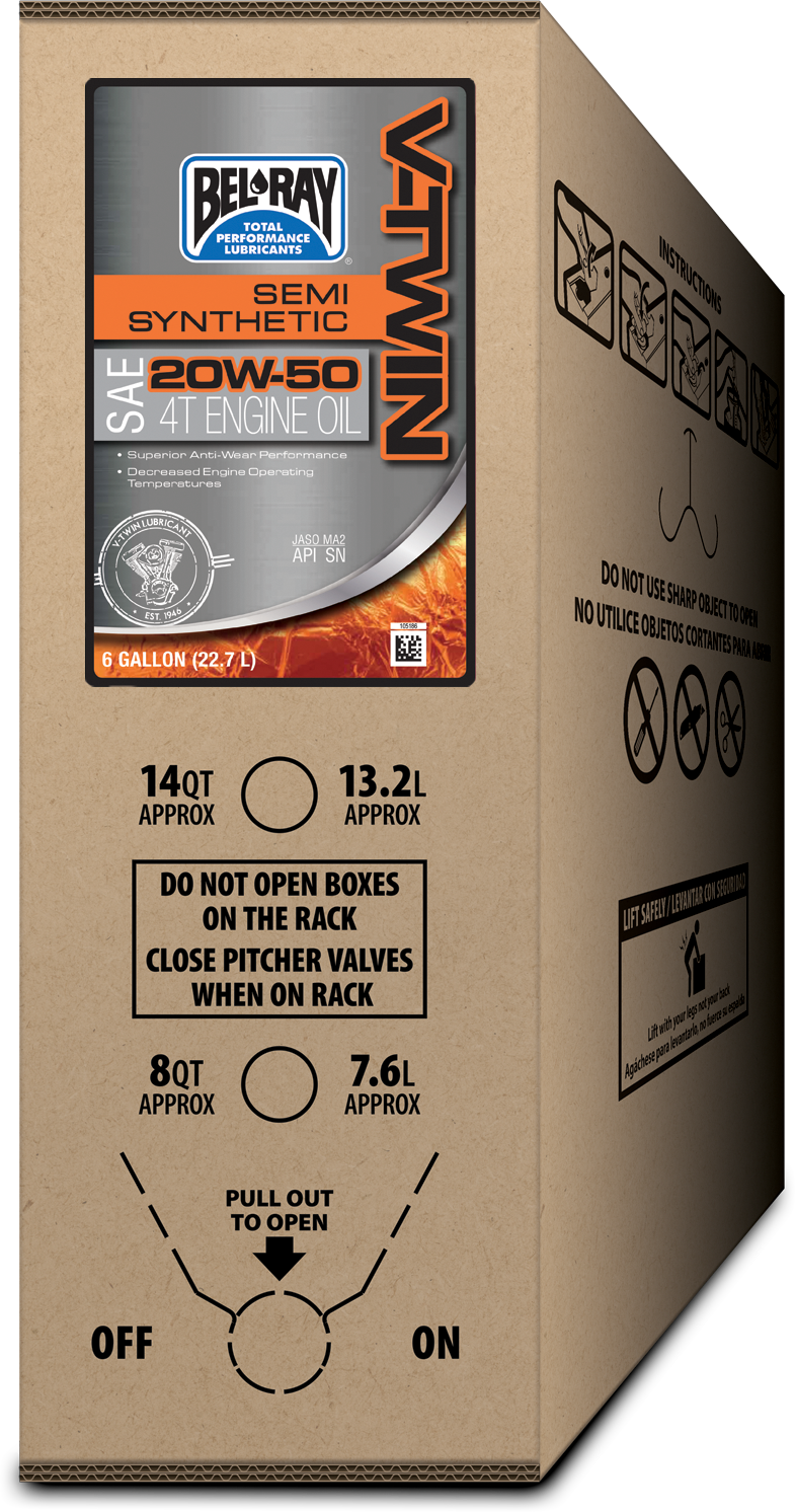 V Twin 4t Semi Syn Engine Oil 20w50 6 Gal Bib