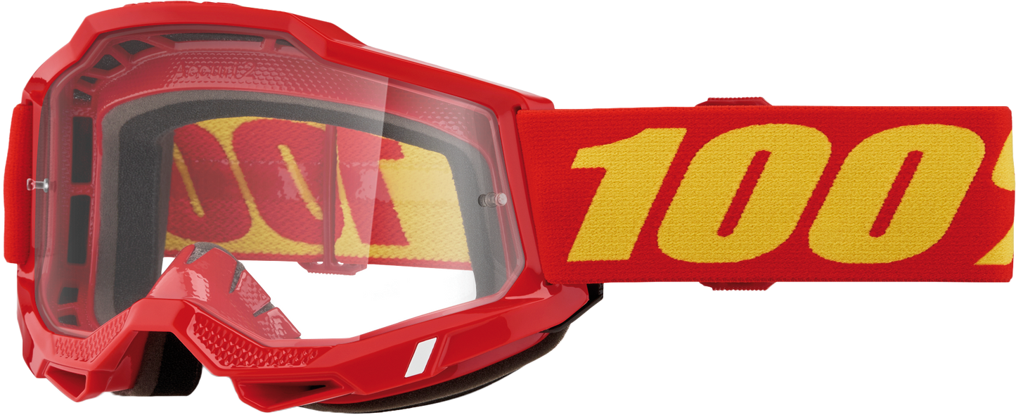 ACCURI 2 GOGGLE RED CLEAR LENS