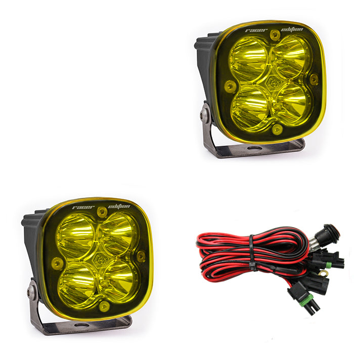 LED Light Pods Baja Amber Lens Spot Pair Squadron Racer Edition Baja Designs