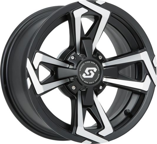 Riot Wheel 14x7 4/156 4+3 (+5mm) Blk/Machined