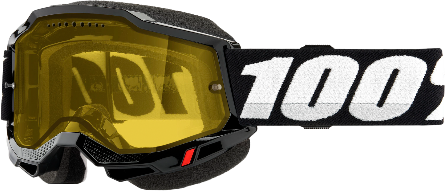 ACCURI 2 SNOWMOBILE GOGGLE BLACK YELLOW LENS