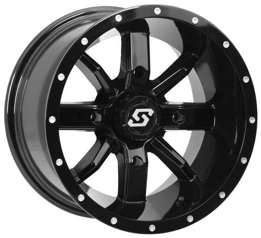 Hollow Point Wheel 14x8 4/156 4+4 (0mm) Black