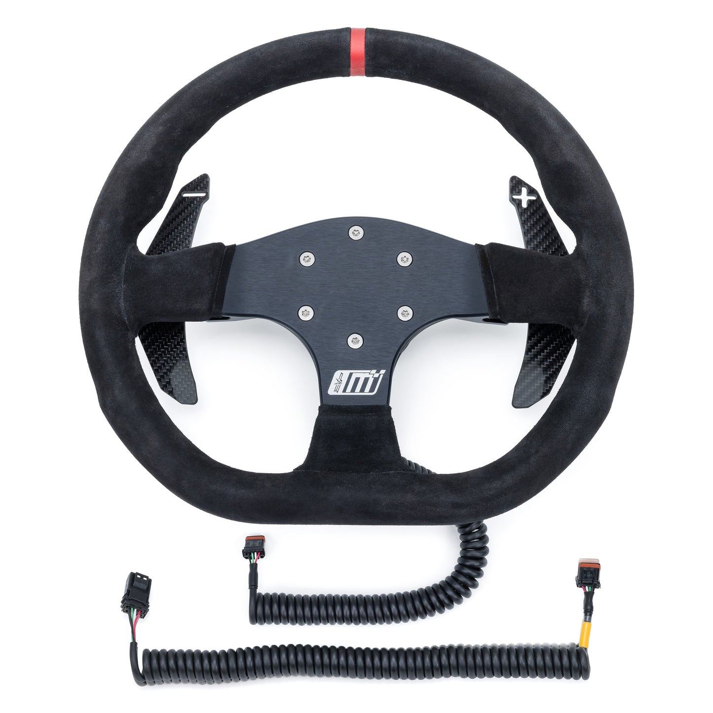 EVP.MOde Steering Wheel with Carbon Fiber Paddles and Quick-Release Hub Adapter Kits for Can-Am Maverick R