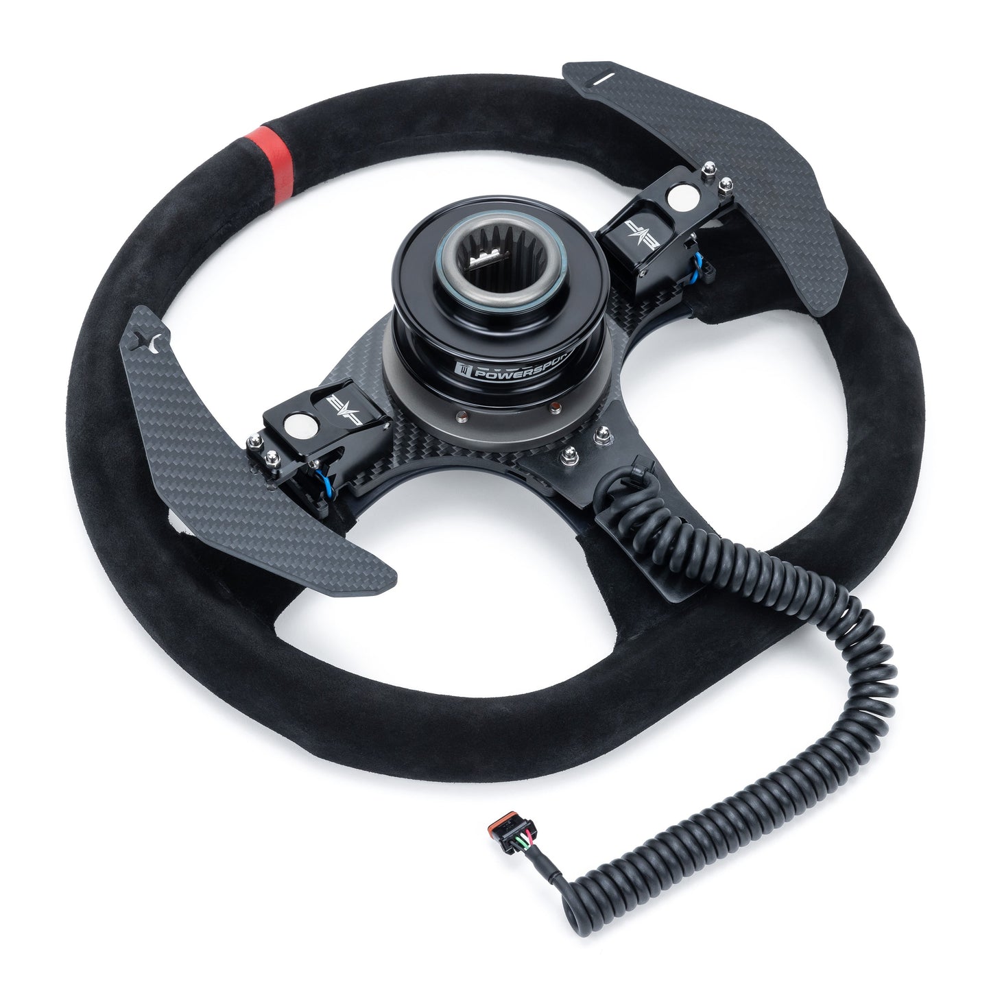 EVP.MOde Steering Wheel with Carbon Fiber Paddles and Quick-Release Hub Adapter Kits for Can-Am Maverick R