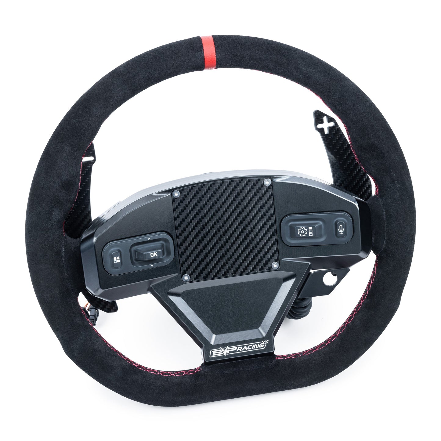 EVP.MOde Steering Wheel with Carbon Fiber Paddles and Quick-Release Hub Adapter Kits for Can-Am Maverick R