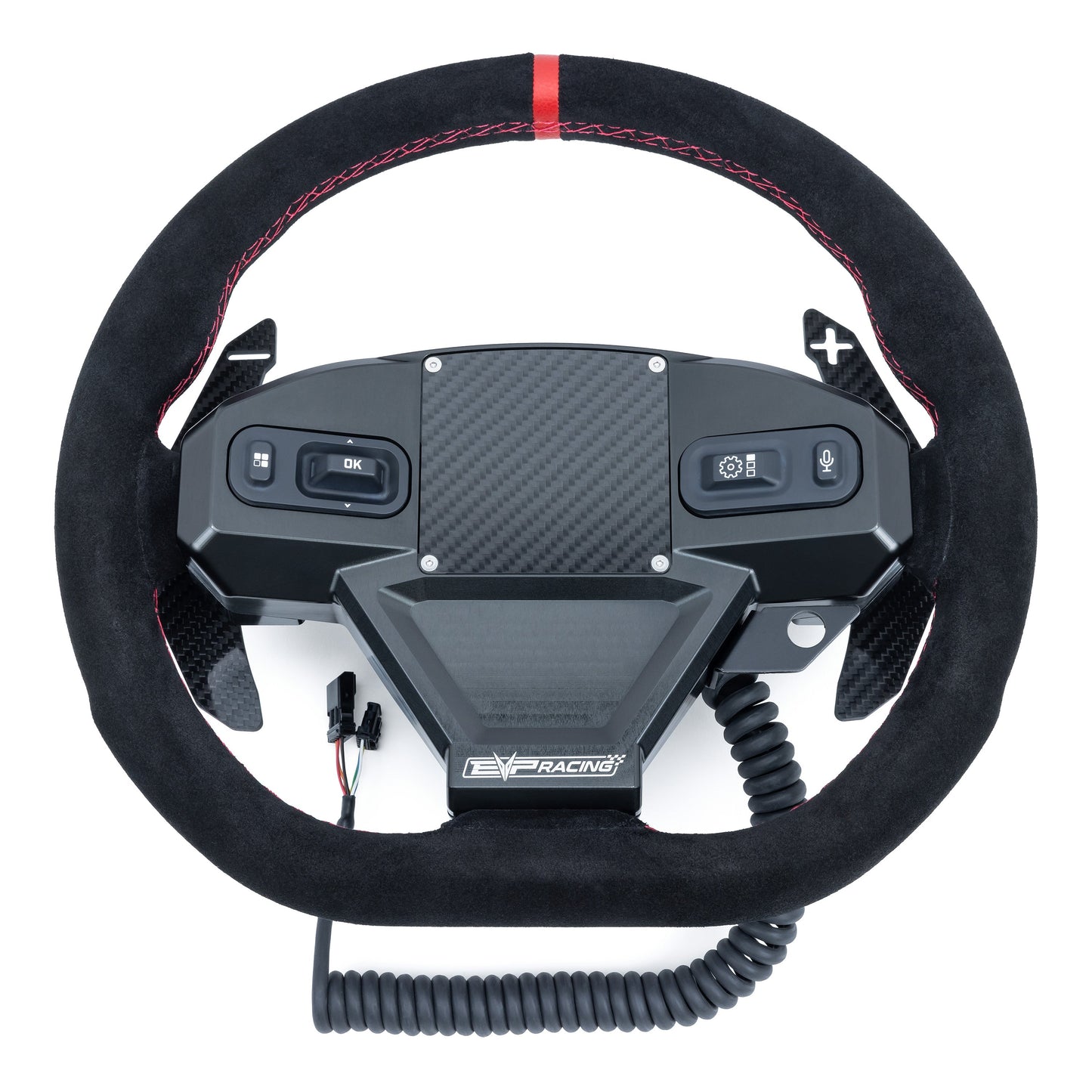 EVP.MOde Steering Wheel with Carbon Fiber Paddles and Quick-Release Hub Adapter Kits for Can-Am Maverick R