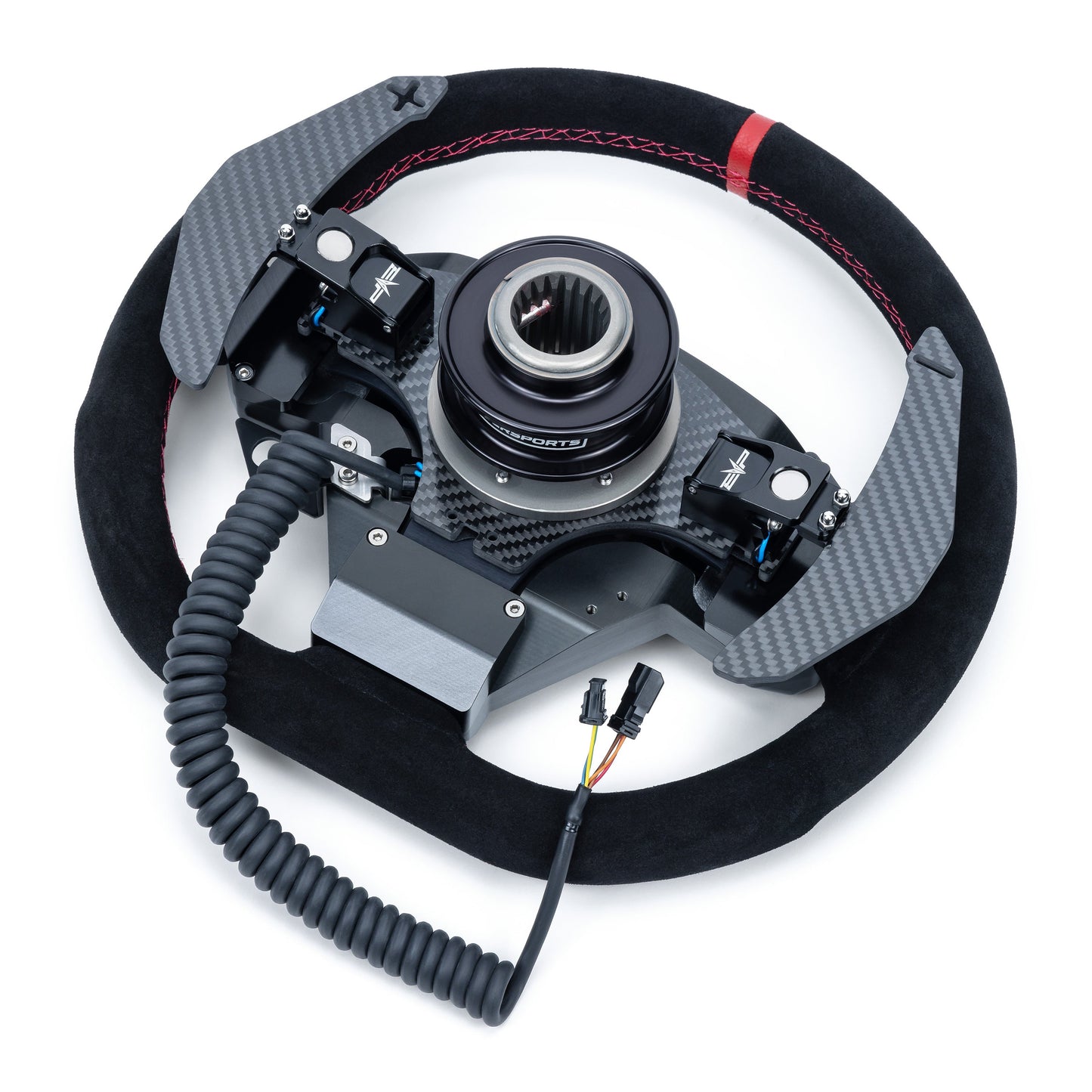 EVP.MOde Steering Wheel with Carbon Fiber Paddles and Quick-Release Hub Adapter Kits for Can-Am Maverick R