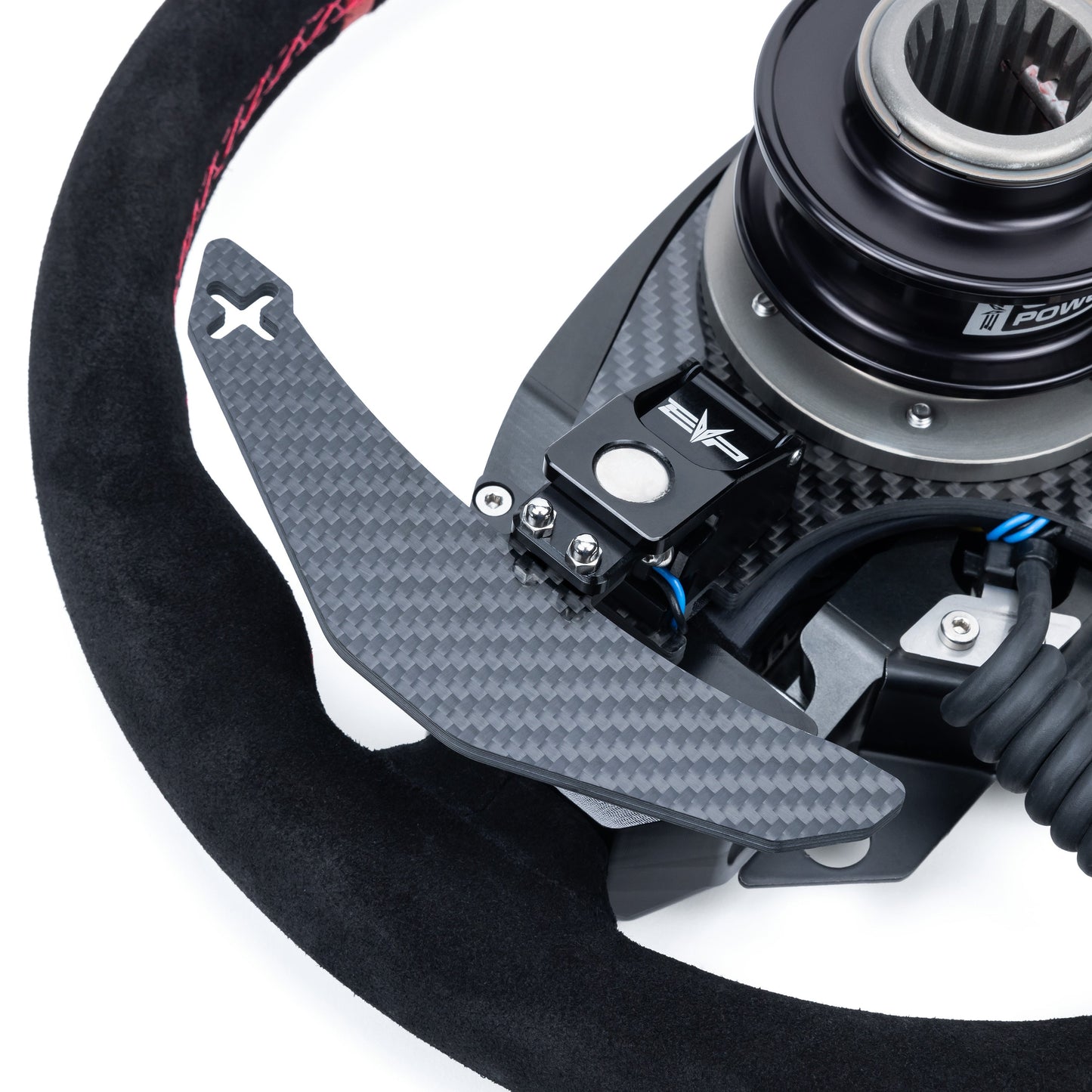 EVP.MOde Steering Wheel with Carbon Fiber Paddles and Quick-Release Hub Adapter Kits for Can-Am Maverick R