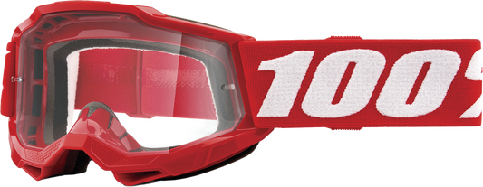 ACCURI 2 JUNIOR GOGGLE NEON RED CLEAR LENS