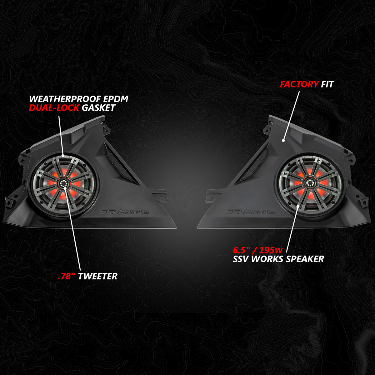 2024 Can-Am® Maverick R Front-Dash 6.5" Speaker-Panels