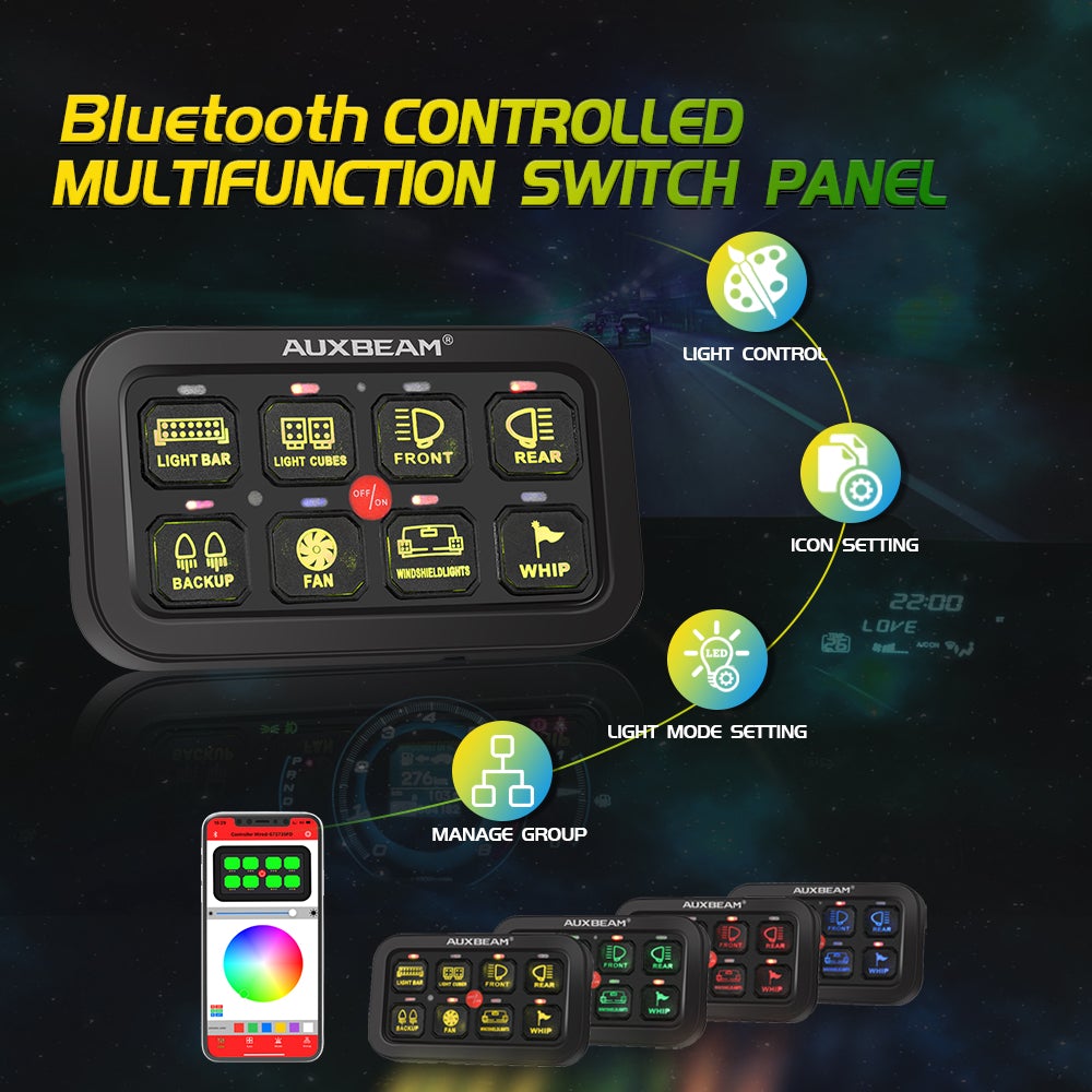 AR-800 Multifunction RGB Switch Panel with Bluetooth Controlled