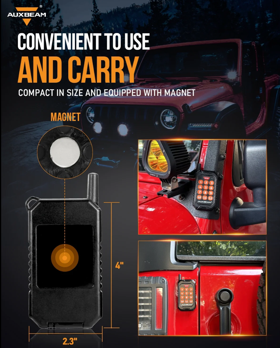 AC-1200 RGB SWITCH PANEL WITH APP&REMOTE CONTROL, TOGGLE/ MOMENTARY/ PULSED MODE SUPPORTED(ONE-SIDED OUTLET)