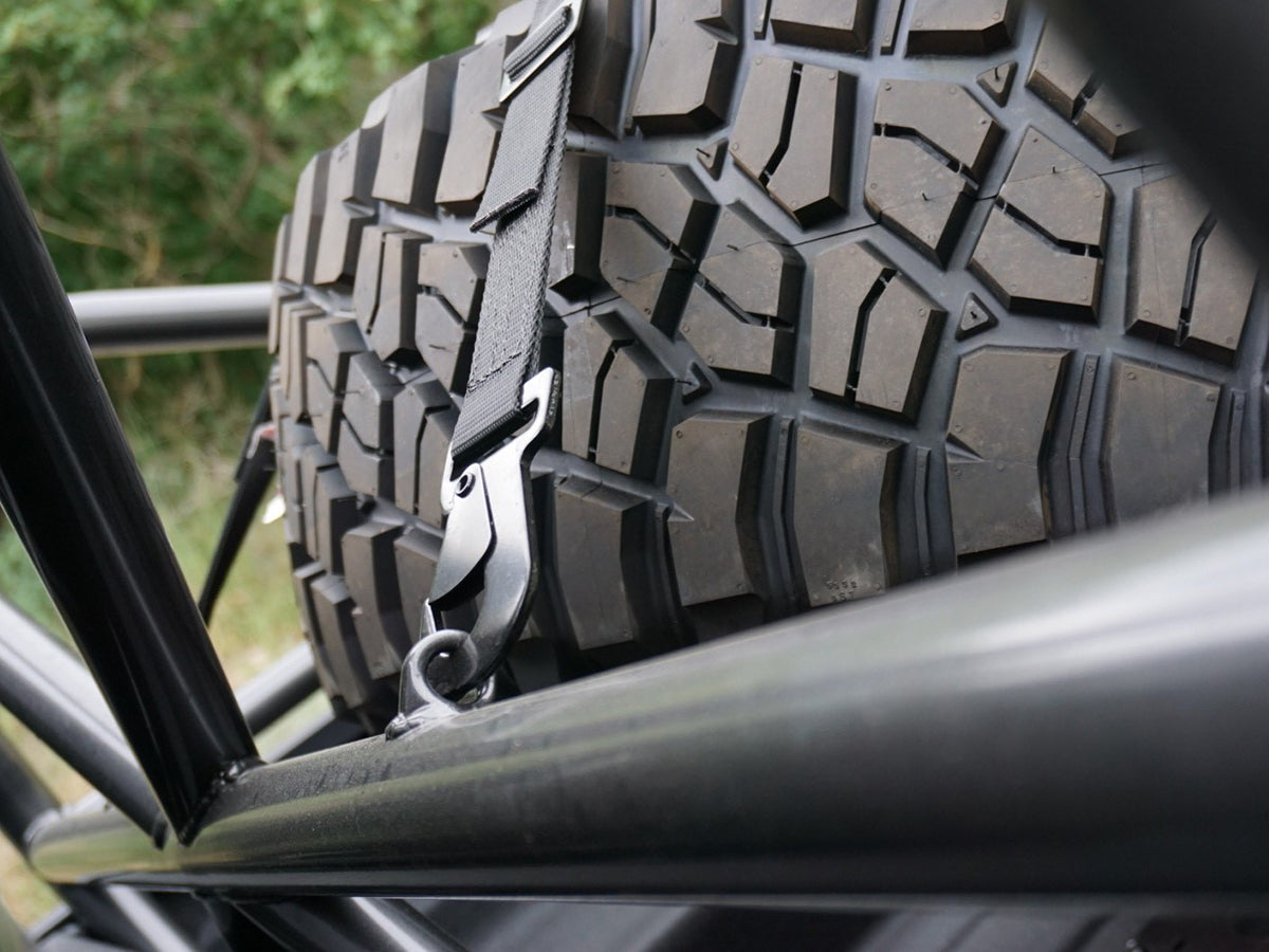 SpeedStrap 2″ HD 3-Point Spare Tire Tie-Down Y-Strap with Flat Snap Hooks [POS ONLY]