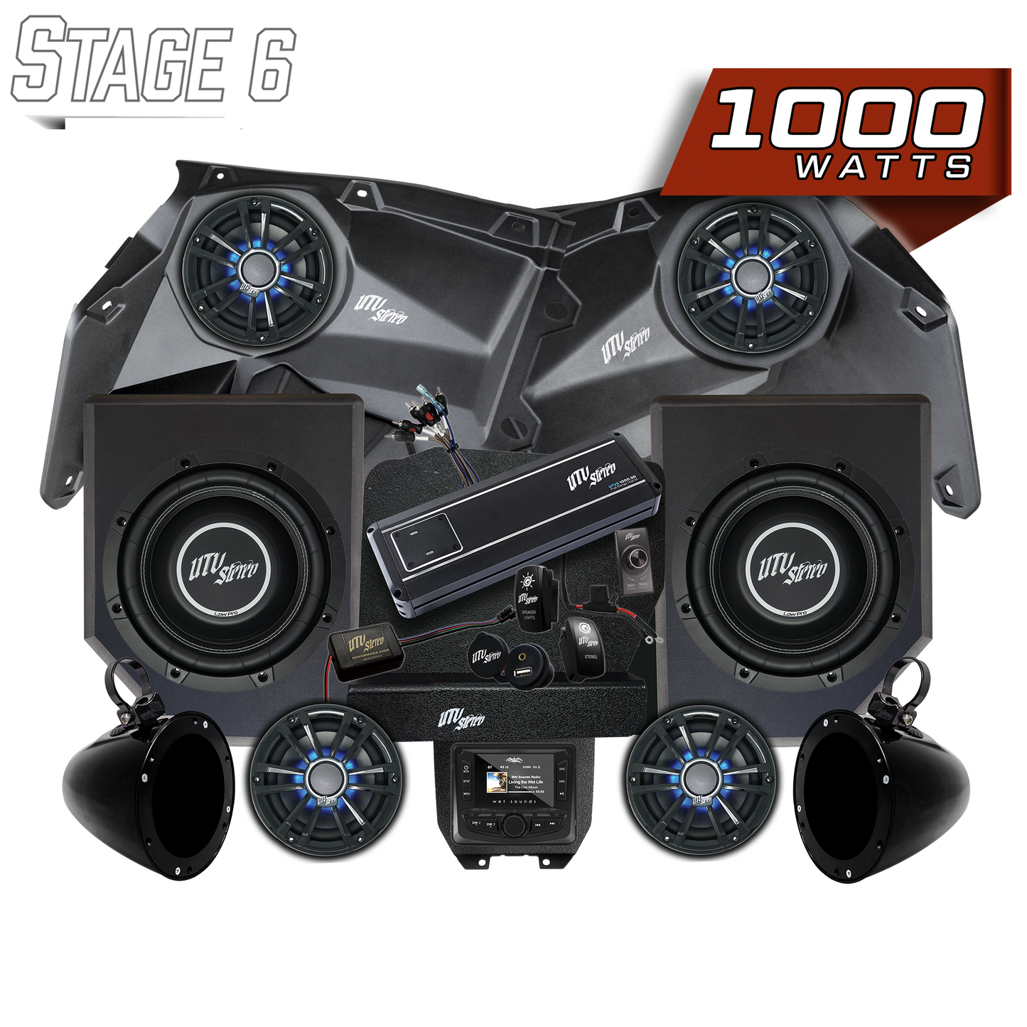 Can-Am® X3 Signature Series Stage 6 Stereo Kit |  UTVS-X3-S6-S