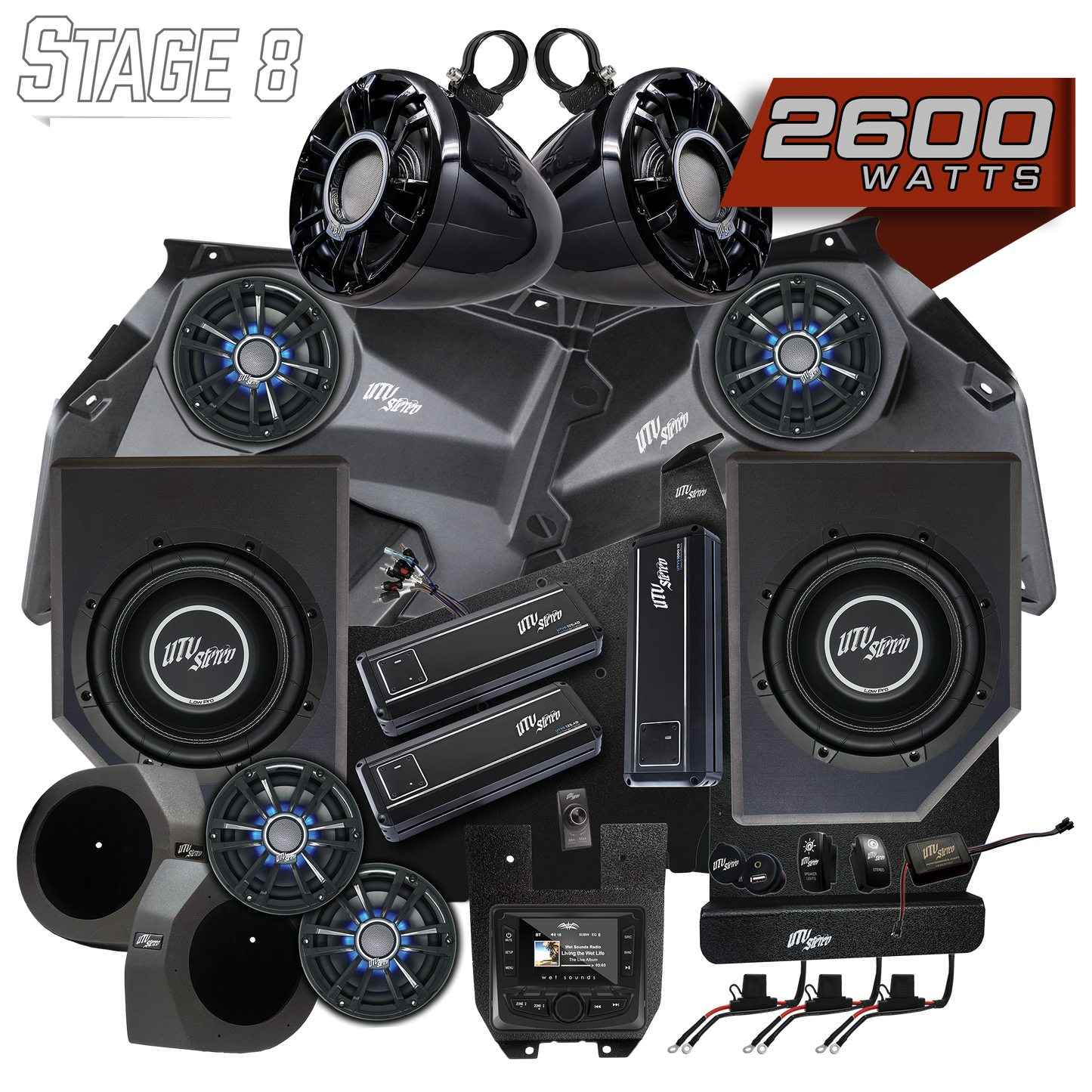 Can-Am® X3 Signature Series Stage 8 Stereo Kit | UTVS-X3-S8-S