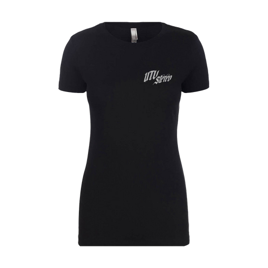 UTV Stereo Women's Signature T-Shirt with Silver Logo | UTVS-A-SHIRT-W-BLK