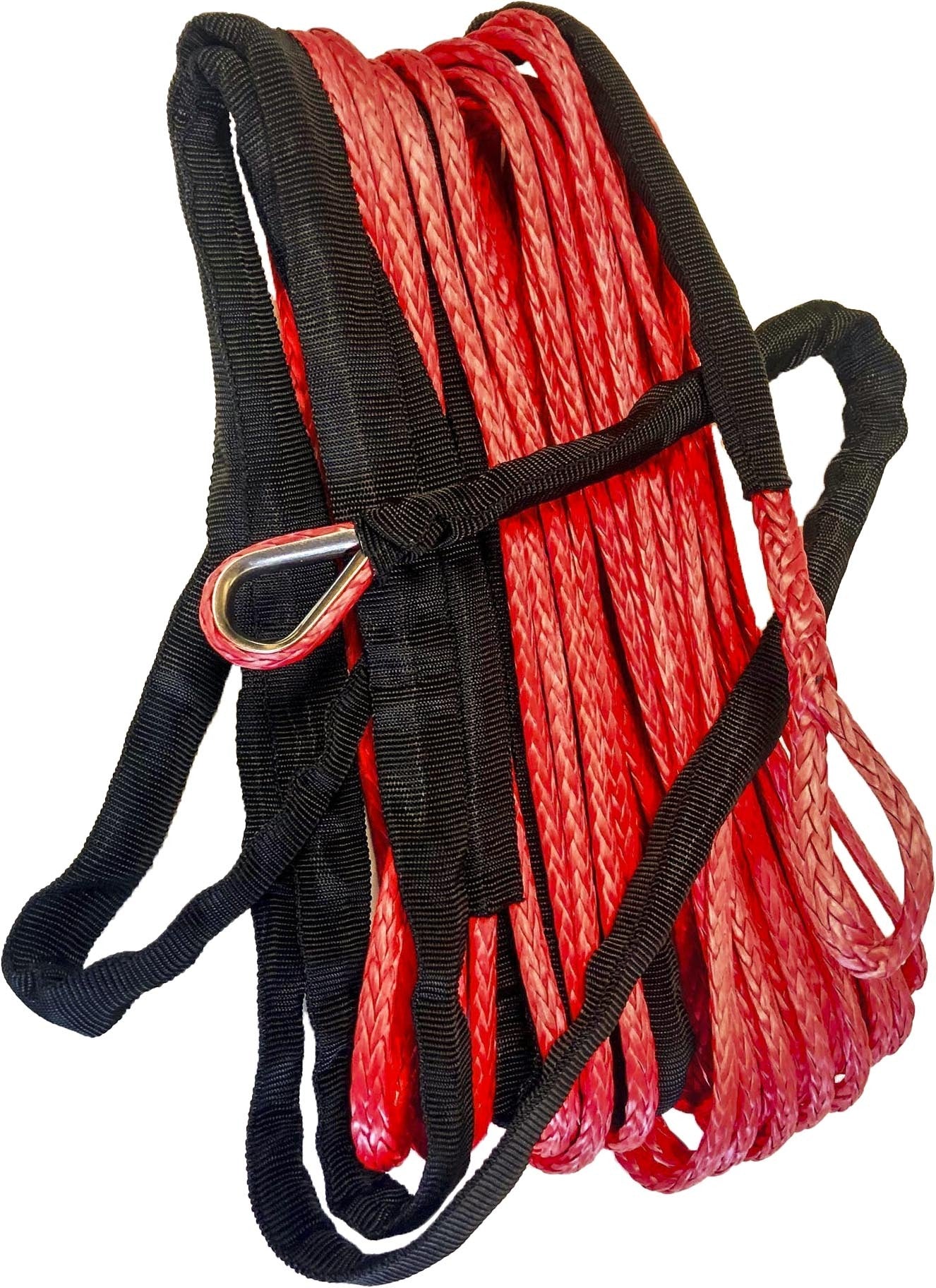 Synthetic Winch Rope 3/16" Diameter X 50 Ft. Red