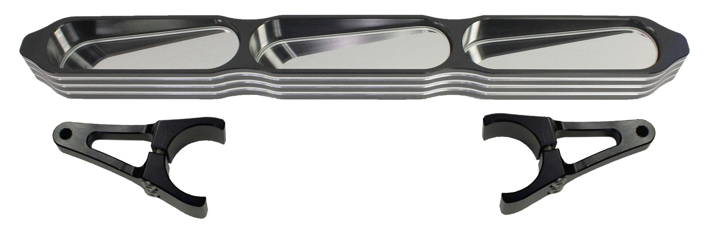 3 Panel Mirror Black 1.5"