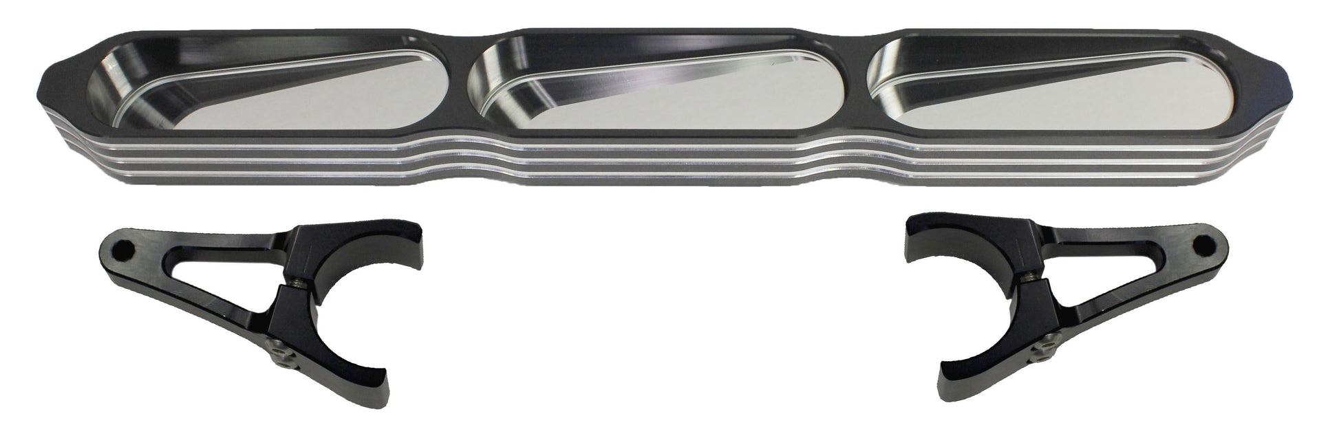 3 Panel Mirror Black 1.5"