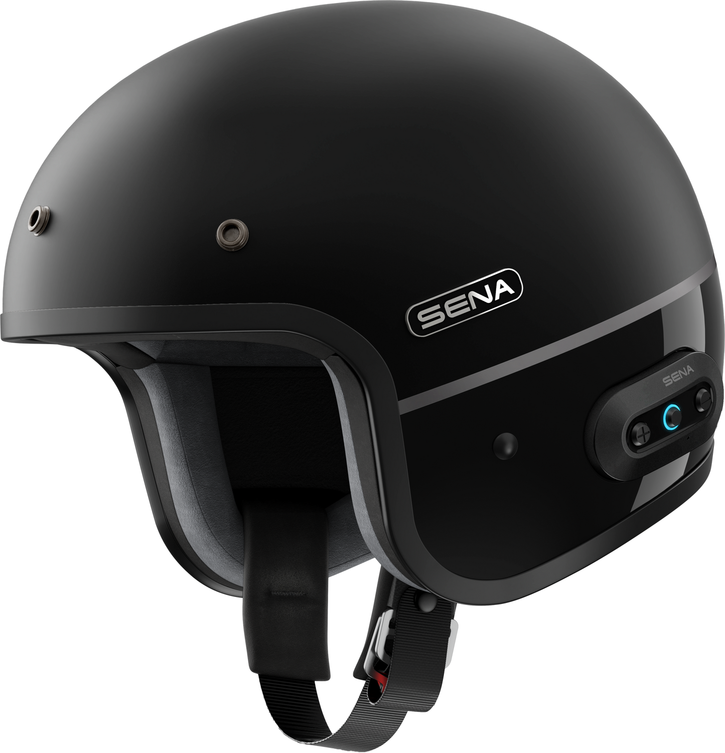 Surge Open Face Helmet W/Mesh Matte Black/Glossy Black Sm