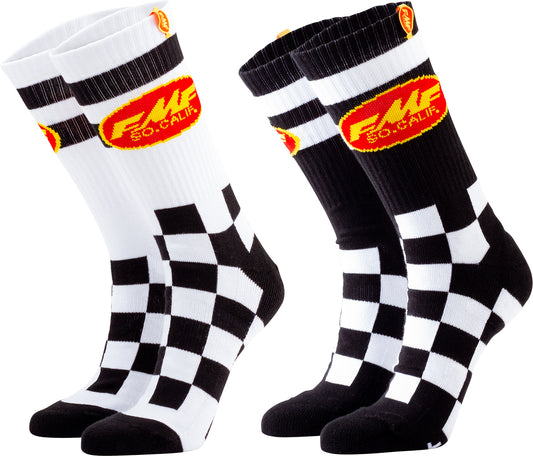 Checker Socks 2pk Assorted