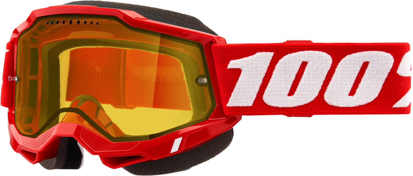 ACCURI 2 SNOWMOBILE GOGGLE NEON RED YELLOW LENS